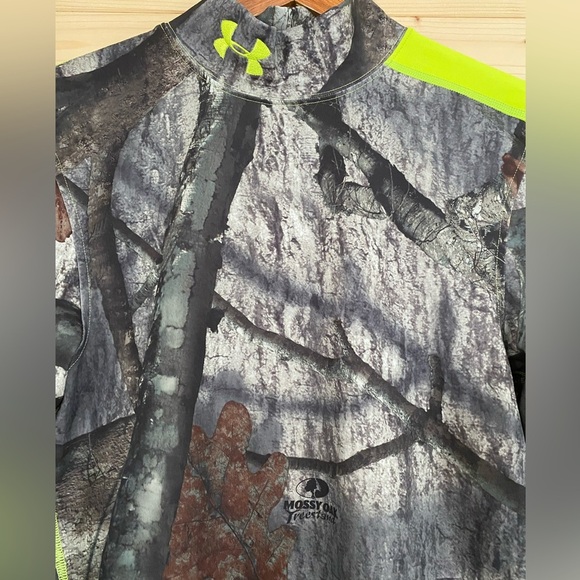 UNDER ARMOUR Compression Men’s Small Mossy Oak Treestand ColdGear Hunting Shirt - Picture 4 of 16